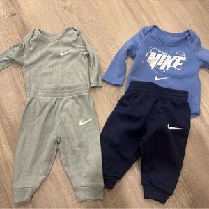 Nike Infant Outfit Set in Gray and Blue